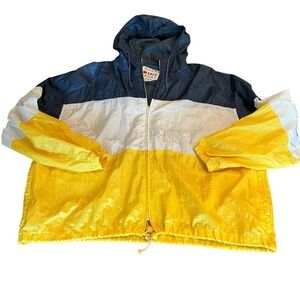 Vintage 90s Hook Sport Men’s Color Block Nylon Hoodie Windbreaker Jacket  XXL